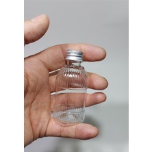 Nacario 50 Adet Boş Silver Gümüş Renk Kapaklı Kolonya Şişesi Doldurulabilir Cep Plastik Parfüm Şişesi 50 ml 8697431700328