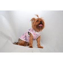 Nacario Organik Kumaşlı Köpek ve Kedi Kıyafeti - Pembe Yıldızlı Xs Beden