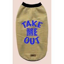 Nacario Yeni Sezon Köpek ve Kedi Kıyafeti - Açık Sarı (Taş) Take Me Out S Beden