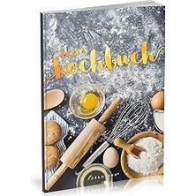 Nacario Dékokind® Leeres Kochbuch: Für Über 80 Lieblingsrezepte || Ca. A5 Softcover || Rezeptbuch Zum Selbstgestalten / Selberschreiben Mit Inhaltsverzeichnis || Motiv: Backrezepte