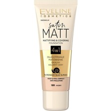 Nacario Eveline Cosmetics Satın Matt Matlaştırıcı & Kapatıcı Saten Mat Fondöten 103 Natural