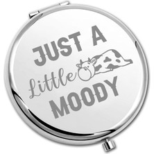 Nacario Plıtı Komik Inek Kompakt Ayna Inek Aşığı Hediye Inek Çiftçi Hediyesi Inek Sahibi Için Sadece Küçük Bir Moody Cep Aynası (Little Moody Cm)