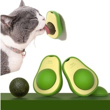 Nacario Tineke Avokado Doğal Catnipli Yenilebilir Kedi Nanesi Otu Oyun Topu Oyuncağı Kedi Yalama Topu 1 Adet
