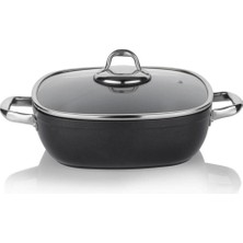 Nacario Schäfer Gastronomie Master Granit 26 cm Kısa Tencere Siyah