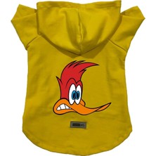 Nacario Kapişonlu Polar Sweatshirt Köpek ve Kedi Kıyafeti & Elbisesi Sarı Pica Pau S
