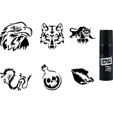 Nacario Vahşi Doğa Spray Tattoo Geçici Sprey Dövme Seti