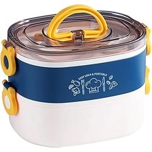 Nacario Vagonlife 1200 ml Iki Kat Üç Bölme Paslanmaz Çelik Bento Lunch Box Yeni Nesil Sefer TASI-ÇATALLIKAŞIK-FFLBOX50251