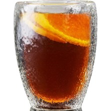 Nacario Çift Cidarlı Buzlu Tasarım Kahve, Latte, Su Bardağı, 300 Ml, Cam Meşrubat Bardak, 1 Adet - 12221