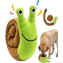Nacario Tineke Salyangoz Peluş Köpek Sesli Oyuncağı Ödül Mama Saklama ve Çiğneme Oyuncağı 1 Adet