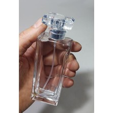 Nacario Cam Yeniden Doldurulabilir Sprey Kolonya Parfüm Şişesi 50 ml - Şeffaf Kapaklı Boş Şişe 10 Adet, PRFM-001745