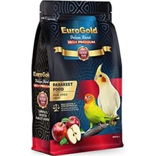 Nacario Eurogold Deluxe Blend Gerçek Elmalı Premium Paraket Kuşu Yemi, 1 kg