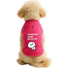 Nacario Kedi ve Köpek Kıyafeti & Elbisesi Pembe Sevmezsen Sevme Atlet 3xl
