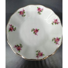Nacario Porland Porselen 12'li Pembe Çiçek Çay Tabak 11 CM(12ADET) 8697635522938