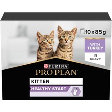 Nacario Pro Plan Yavru Kediler Için Hindi Etli Yaş Mama 85GR x 10 Adet Çoklu Paket