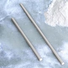 Nacario BADEM10 Alüminyum Metal Oklava 2'li Set 74-49 cm Börek Hamur Yufka Açma Silindir Yuvarlak Uzun Kısa Mutfak