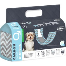 Nacario M-Pets Carbonlu Diapers Erkek Köpekler Için Külot (S) 18LI