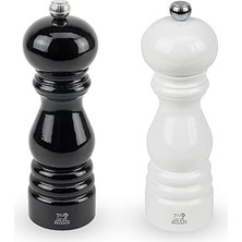 Nacario Peugeot Paris Karabiber-Tuz Değirmen Set Siyah-Beyaz 18CM