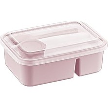 Nacario Hobby Life Lunch To Go 3 Bölmeli Beslenme Kabı – Sosluklu, Sızdırmaz Kapak, Bpa Içermez, 920 ml + 40 ml (Pembe)