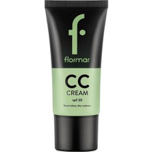 Nacario Flormar Anti-Redness Kızarık Görünüm & Kırmızı Iz Önlemeye Yardımcı SPF20 cc Krem