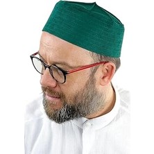 Nacario Kubbeli Sert Kalıp Takke - Yeşil