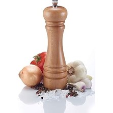 Nacario Orret Home Ahşap Karabiber Değirmeni: Manuel Tuz Öğütücü, Doldurulabilir Çalkalayıcı, Baharat Pişirme ve Servis Için Ideal (17 Cm)