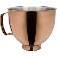 Nacario Kitchenaid 4,8 L Stand Mikser Için Paslanmaz Çelik Kase Parlak Bakır-Bdr