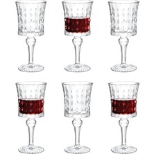 Nacario 6'lı Kristal Kahve Yanı Seti - 200 ml Zarif Desenli Bardak, Su ve Şerbet Kadehi, Davet ve Günlük Kullanım Için Şık Tasarım