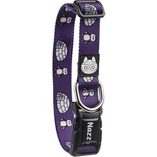 Nacario Nazz Köpek Boyun Tasması Penguenli Mor Large 2,5X61 cm