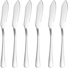 Nacario 1010 Çelik 6 Adet Silver Renk Sofra Balık Kesme Bıçağı CIN742BY-6