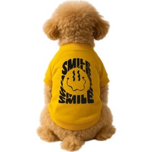 Nacario Kedi ve Köpek Kıyafeti & Elbisesi Sarı Sweatshirt Smile Xl