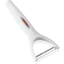 Nacario Leifheit Y Soyucu Comfortline Serisi, Rahat Kullanım Için Ergonomik Saplı Soyucu, Kuşkonmaz Soyucu, Patates Soyucu, Sebze Soyucu, Kolay Temizlik, Beyaz