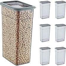 Nacario Smartware 6'lı Set Skali Dikdörtgen Saklma Kabı Antrasit 3500 ml
