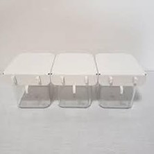 Nacario Ikea Skadis Kapaklı Saklama Kabı Beyaz / 3'lü Paket 803.359.09