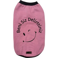 Nacario Yeni Sezon Köpek ve Kedi Kıyafeti - Pembe Beni Siz Delirttiniz L Beden