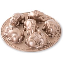 Nacario Nordic Ware Kek Kalıbı, Pasta Kalıbı – Paskalya Tavşanı, Alüminyum, Kahverengi, 7,6 x 30,5 x 30,5 Cm, 1 Birim
