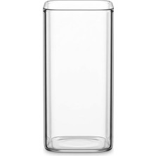 Nacario Dikdörtgen Borosilikat Cam Bardak, 300 ml Kapasite, Isıya Dayanıklı Yapı, Makinede Yıkanabilir, Ev Ofis Restoran Için Kullanıma Uygun Borosilikat Cam Kahve Espresso Latte Sunum Bardağı