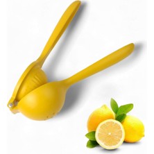 Nacario Deconox Paslanmaz Çelik Statik Boyalı Limon ve Narenciye Sıkacağı | Ergonomik ve Dayanıklı | 24CM (Sarı)