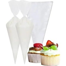 Nacario Kullan At - Tek Kullanımlık Krema Sıkma Torbası Seti, Plastik, 37X31X21 Cm, 1 Paket - 50 Adet
