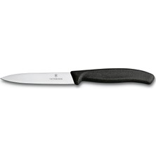 Nacario Victorinox Vt 6.7703 Swiss Classic Siyah Sivri Uçlu Soyma Bıçağı 10 cm