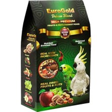 Nacario Eurogold Deluxe Blend Fruits&nuts Meyveli ve Kuruyemişli Papağan Yemi, 650 gr