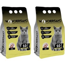 Nacario Wondersand Çiçek Kokulu Ince Tane Topaklanan Kedi Kumu 10 Lt x 2 Adet