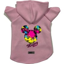 Nacario Kapişonlu Polar Sweatshirt Köpek ve Kedi Kıyafeti & Elbisesi Pembe Yeni Mickey Mouse 2 M