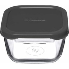 Nacario Paşabahçe Snow Box Saklama Kabı 275 cc Plastik Gri Kapaklı - Dörtlü