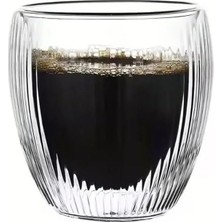 Nacario Çift Cidarlı Cam, Kahve, Latte, Espresso, Meşrubat, Su Bardağı, 250 Ml, Su Bardak, 1 Adet, 12321