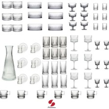 Nacario Pasabahce Elysia 67 Parça Bardak, Sunumluk, Kokteyl, Çerezlik, Kadeh ve Kahve Yanı Full Çeyiz Seti TYB2YS44P8F6OGF920