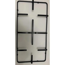 Nacario Cook-Lab 2 (Iki) Ad Kumtel/luxell Ankastre Set Üstü Ocak Izgarası 45,5X22,5X4,5CM ve 8 Parça Bek Kapak Seti Siyah