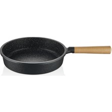 Nacario Falez Black Line Granit Döküm Tava 32 cm Siyah 32 cm