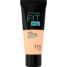 Nacario Maybelline New York Fit Me Matte+Poreless Fondöten - 115 Ivory (30 Ml)