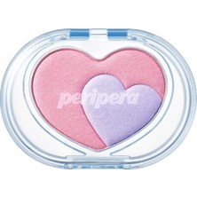 Nacario Peripera Iki Renkli Kalp Tasarımlı Yoğun Işıltılı Highlighter Heart Pocketbeam 02 Cool Lighting