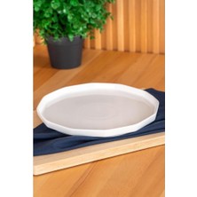 Nacario Acar Hexagon Art 6 Adet 21 cm Porselen Tatlı Tabağı BHM-05356